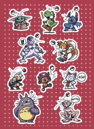 Cartela de adesivos - Temos que pegar!